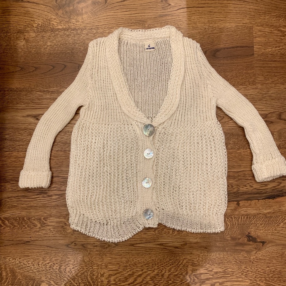 Of Handmade Knit Cream Sweater